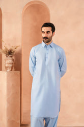 Premium Azure Blue Kameez Shalwar