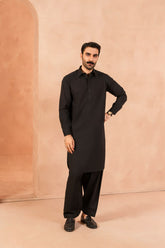 Premium Raven Black Kameez Shalwar