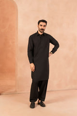 Premium Raven Black Kameez Shalwar