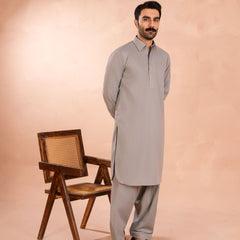 Premium Steel Grey Kameez Shalwar