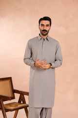 Premium Steel Grey Kameez Shalwar
