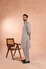 Premium Steel Grey Kameez Shalwar