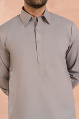 Premium Steel Grey Kameez Shalwar