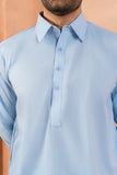 Premium Azure Blue Kameez Shalwar