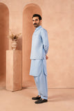 Azure Blue Kameez Trouser with Blended Waistcoat