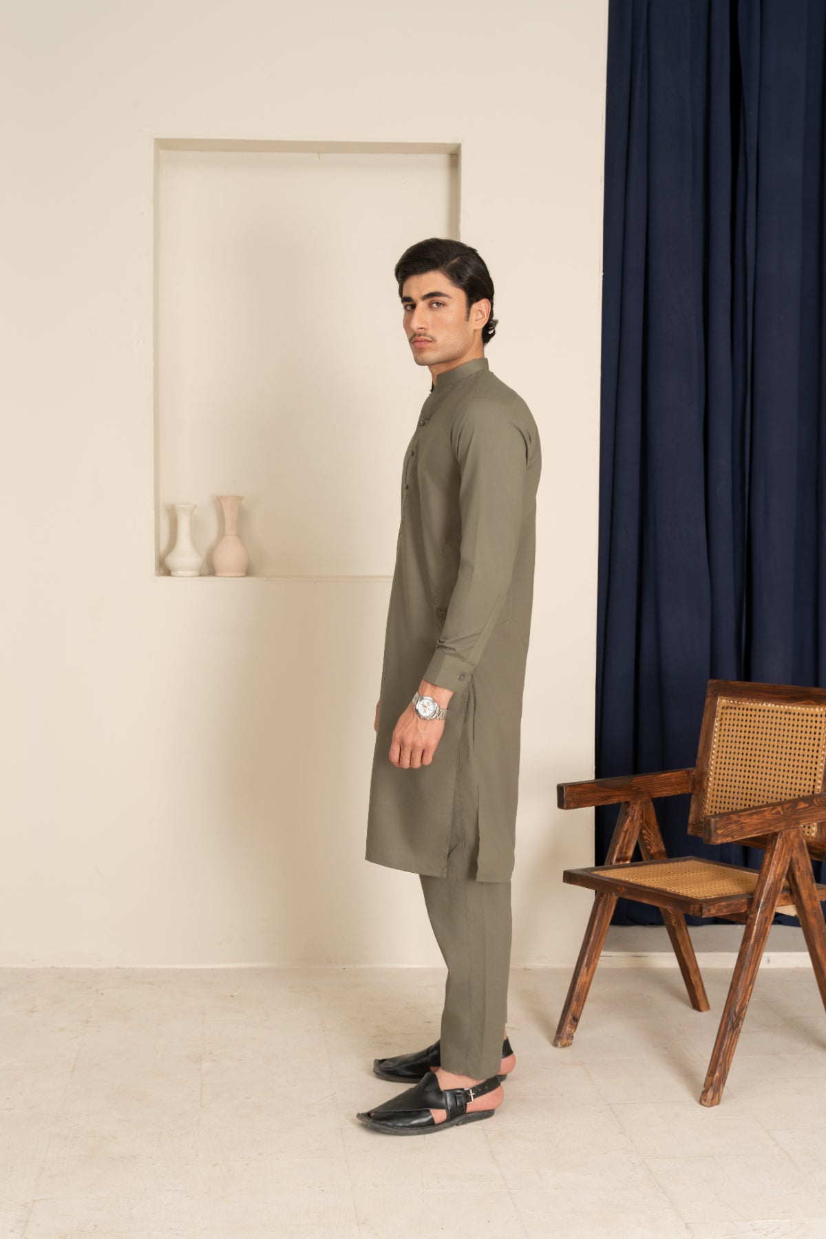 Moss Green Kurta Trouser