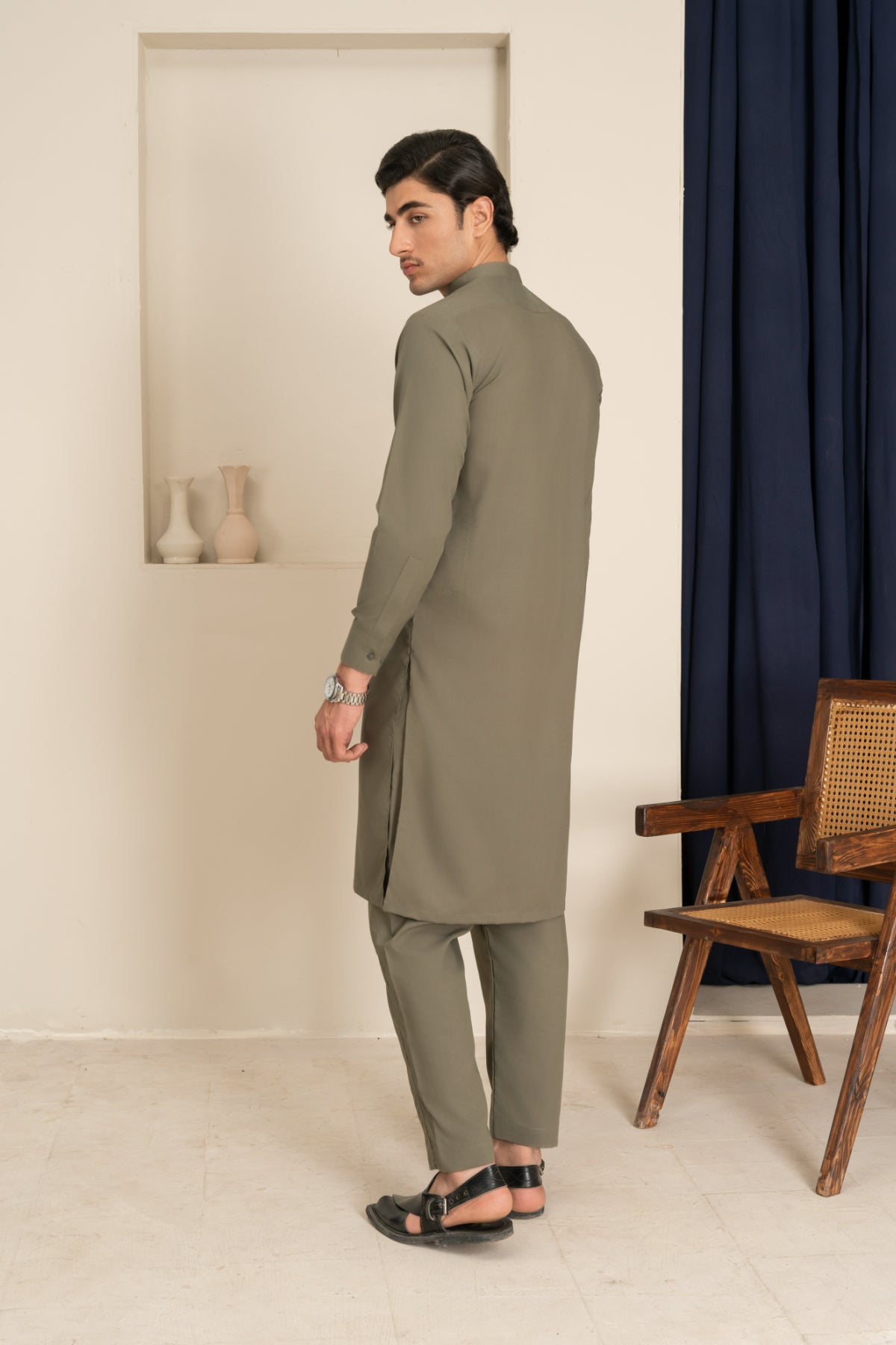 Moss Green Kurta Trouser