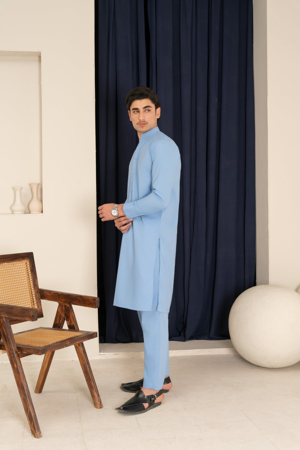 Premium Light Blue Kurta Trouser