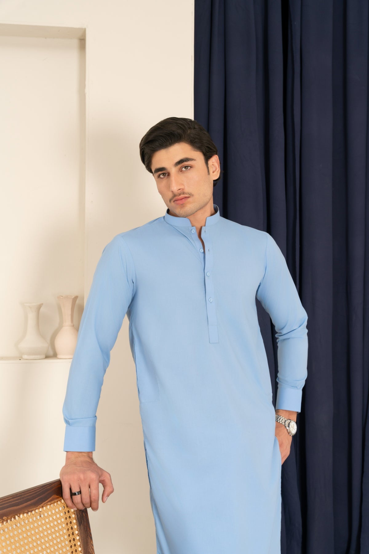 Premium Light Blue Kurta Trouser