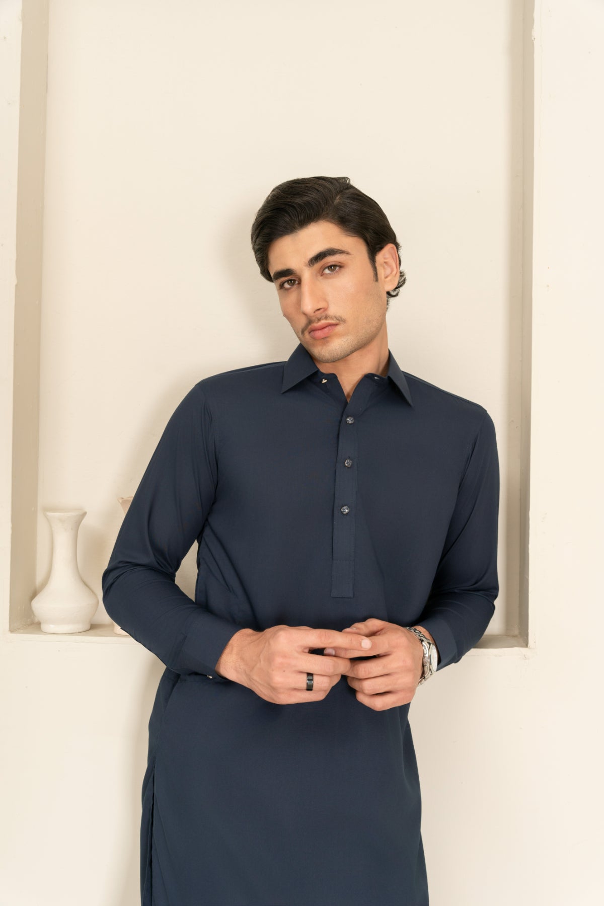 Premium Midnight Blue Kameez Shalwar