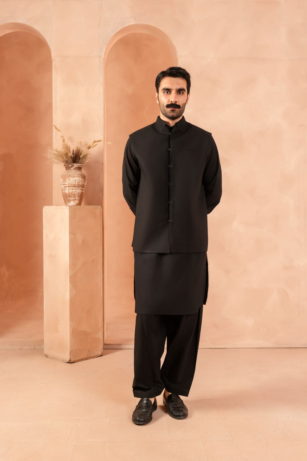 Raven Black Blended Waistcoat