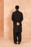 Raven Black Kameez Trouser with Blended Waistcoat