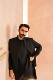 Raven Black Kameez Trouser with Blended Waistcoat