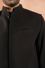 Raven Black Blended Waistcoat
