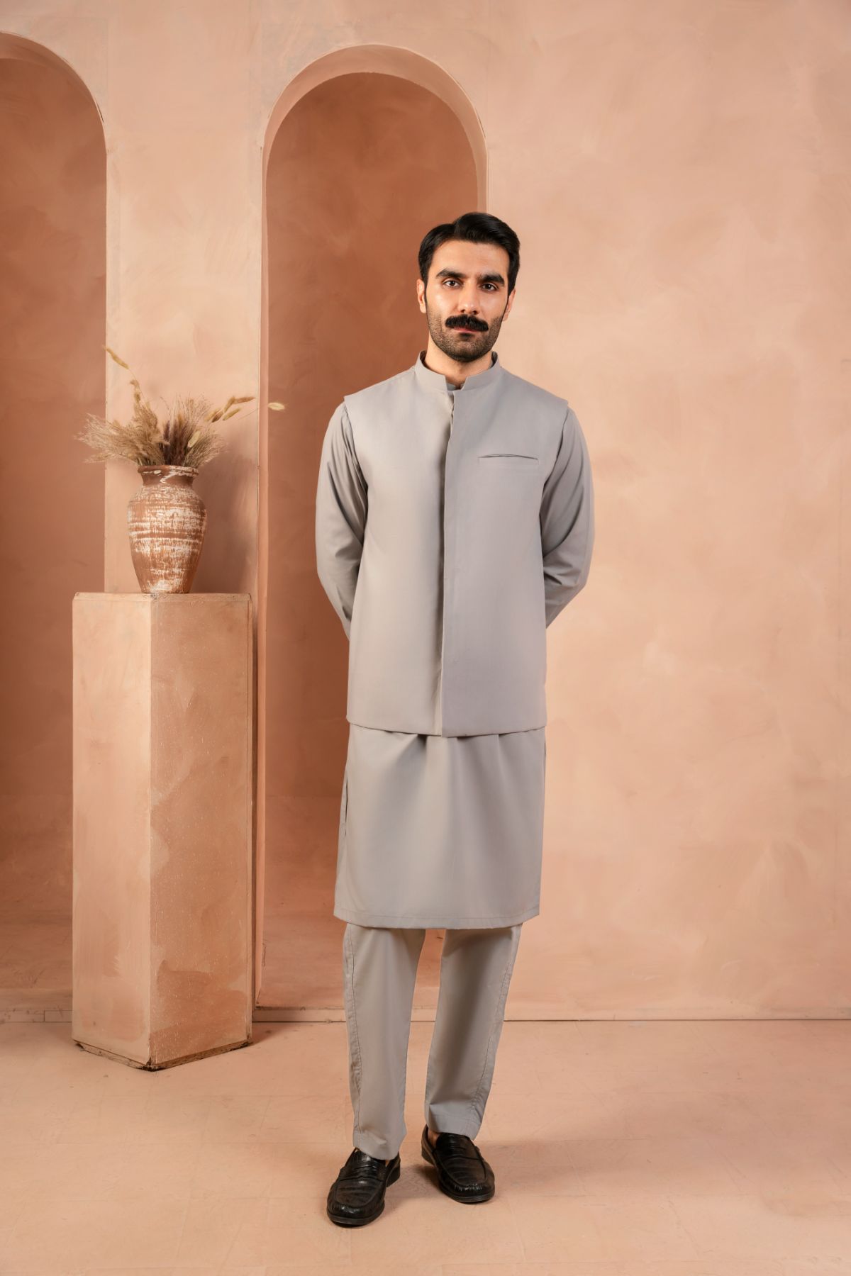 Steel Grey Blended Waistcoat