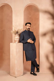 Twilight Blue Kameez Trouser with Blended Waistcoat